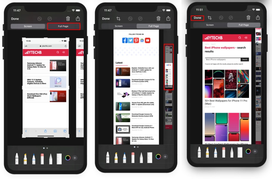 Как сделать скролшот на iPhone