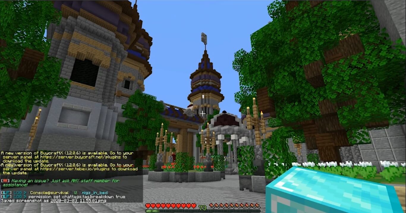 Скрин в игре Майнкрафт