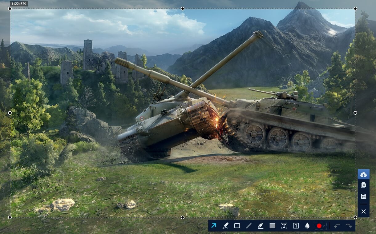 как сделать скриншот в танках